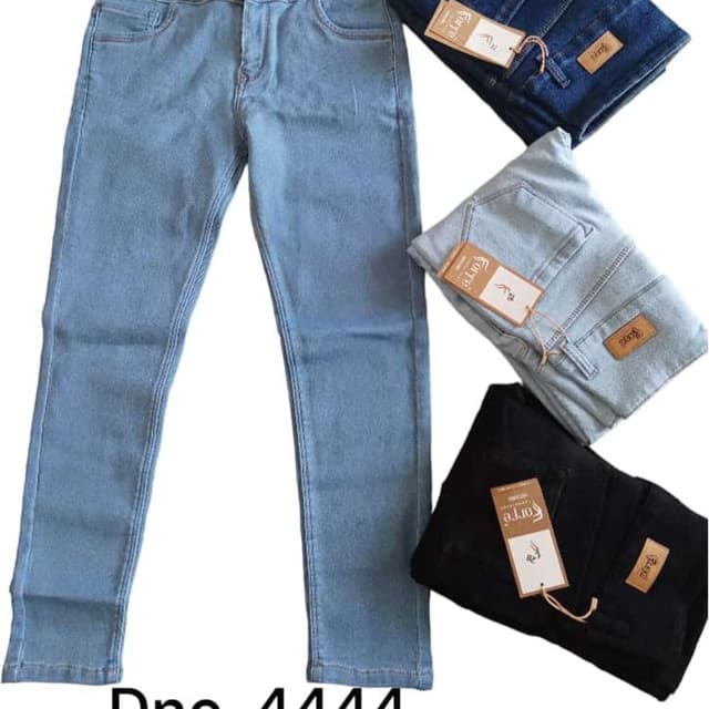 Light Blue, Dark Blue, Grey, Black Jeans