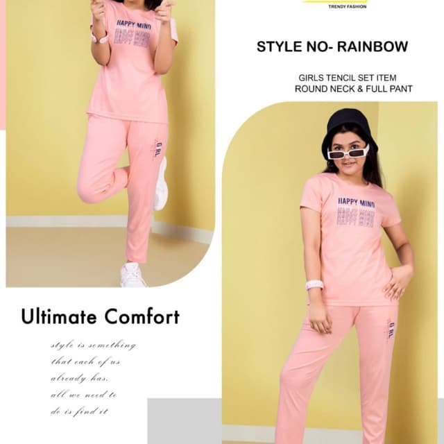 Pink T-shirt and Pants Set