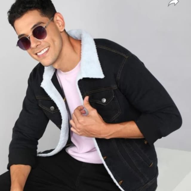 Black and Light Blue Jacket