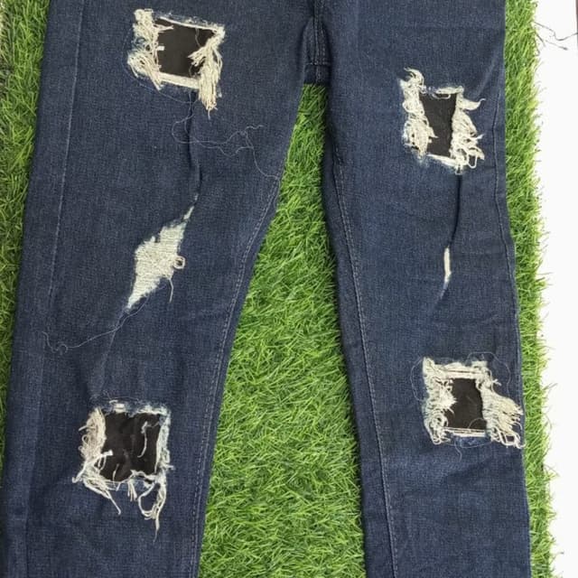 Dark Blue, Black, White Jeans