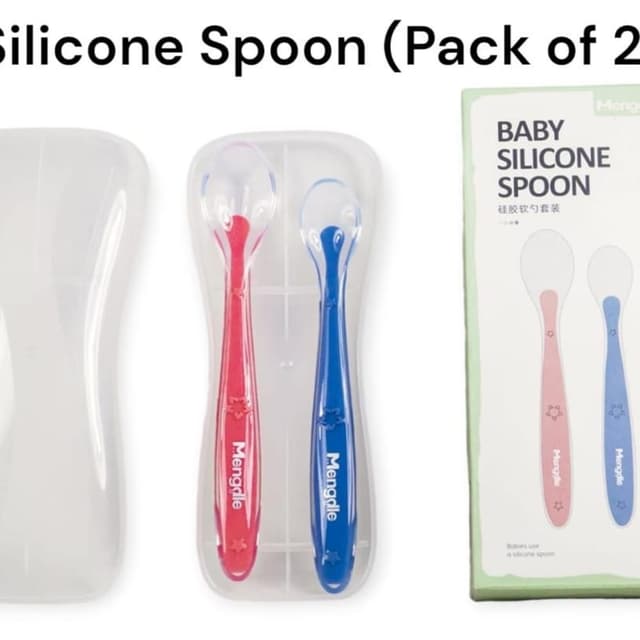 Red, Blue, Clear Baby Spoon
