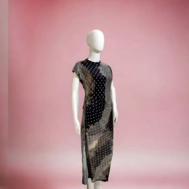 Black, White, Gray Dress