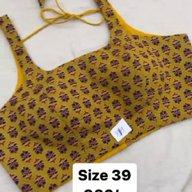 Mustard Yellow, Burgundy, and hints of Red Blouse