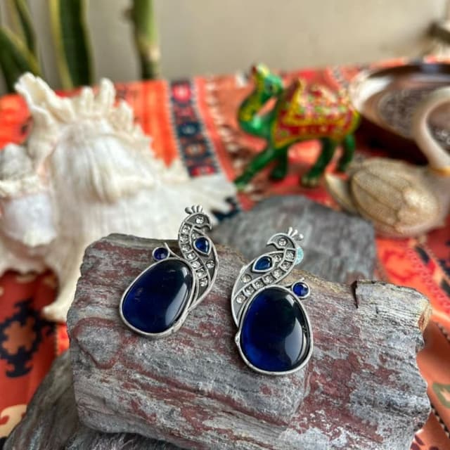 Earrings monalisha stone handmade 