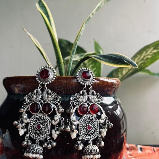 Earrings monalisha stone handmade 