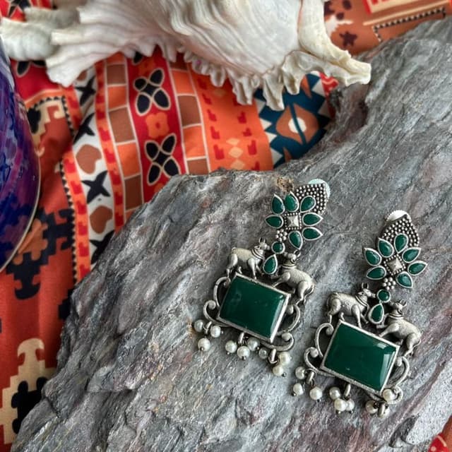 Blue Light Green Salwar Suite