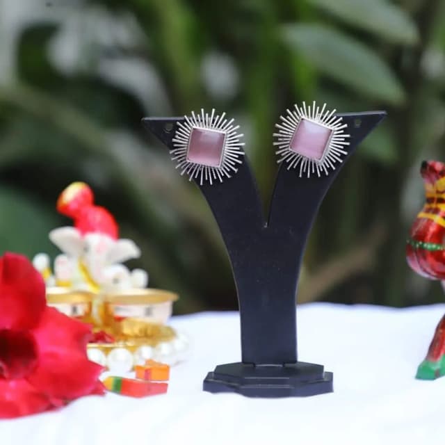 Earrings monalisha stone handmade 