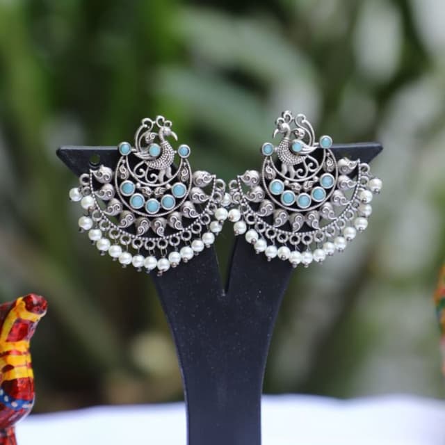 Earrings monalisha stone handmade 