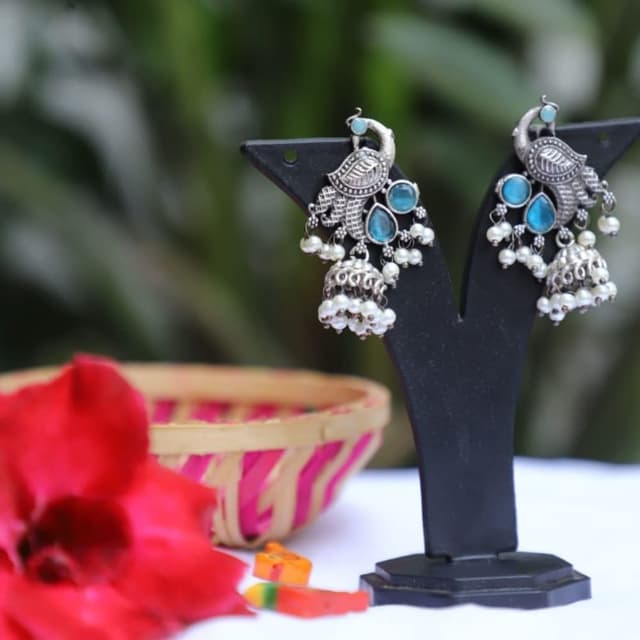 Earrings monalisha stone handmade 