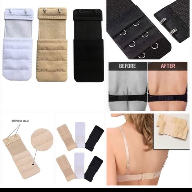White, Beige, Black Bra Extenders