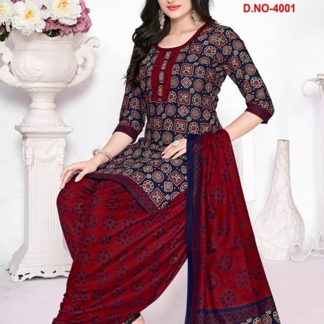 Burgundy, Navy Blue, Beige, and Red Salwar Kameez Suit