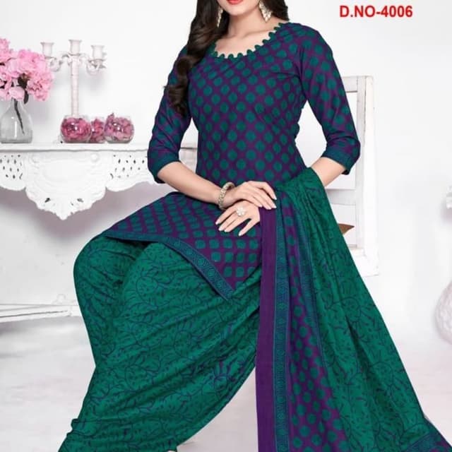 Teal, Purple Salwar Kameez Suit