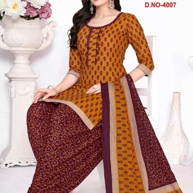 Mustard yellow and maroon Salwar Suit