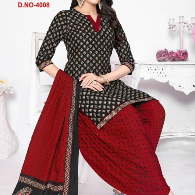 Black and Red Salwar Kameez