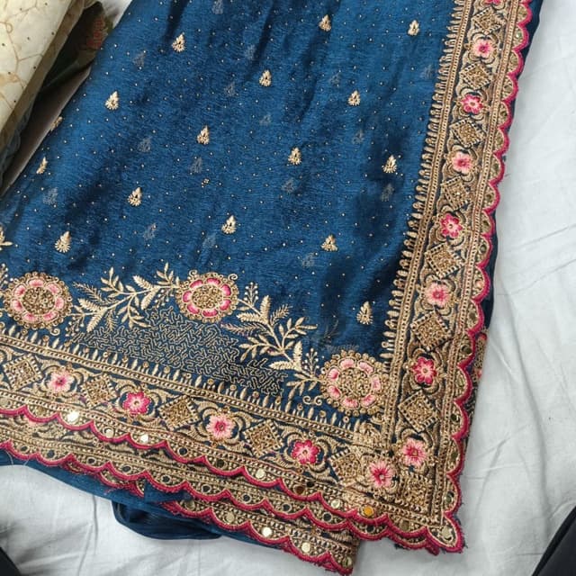 Pink Blue Salwar Suite