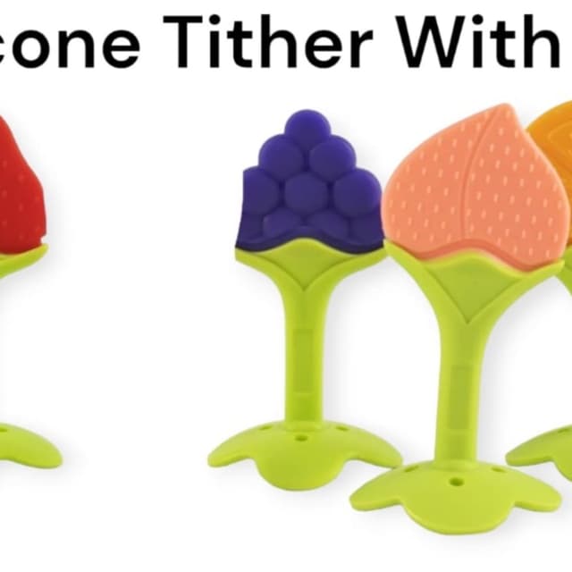 Green, Purple, Orange, Red Teether