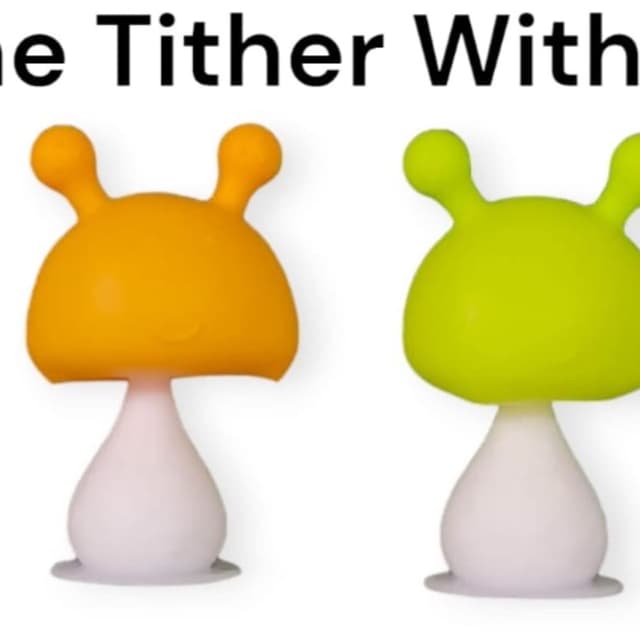 Orange, Green, White Teether