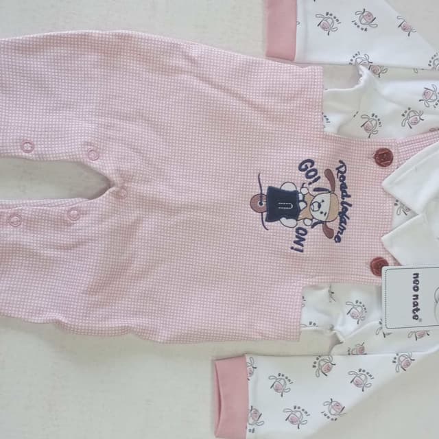 Pink and White Baby Romper