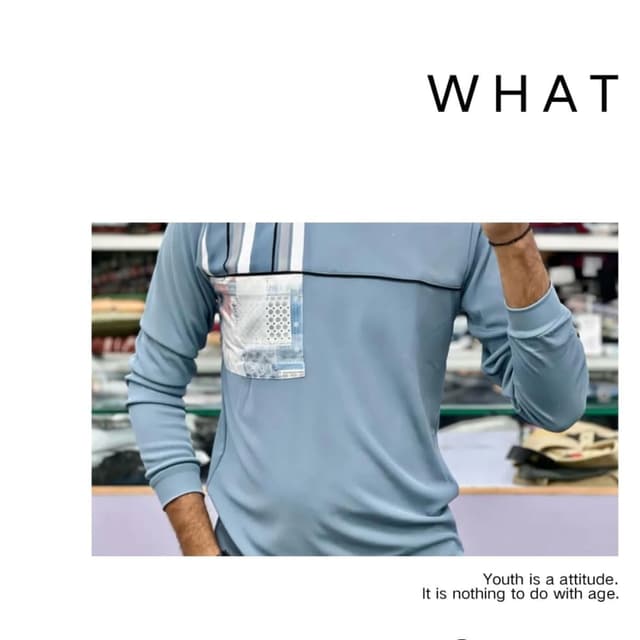 Blue, White, Black Shirt