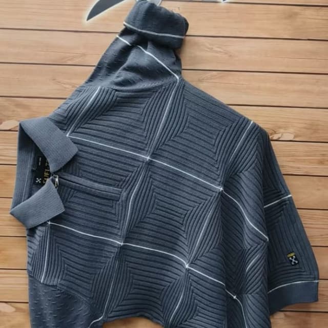 Charcoal gray with white accents Sweater