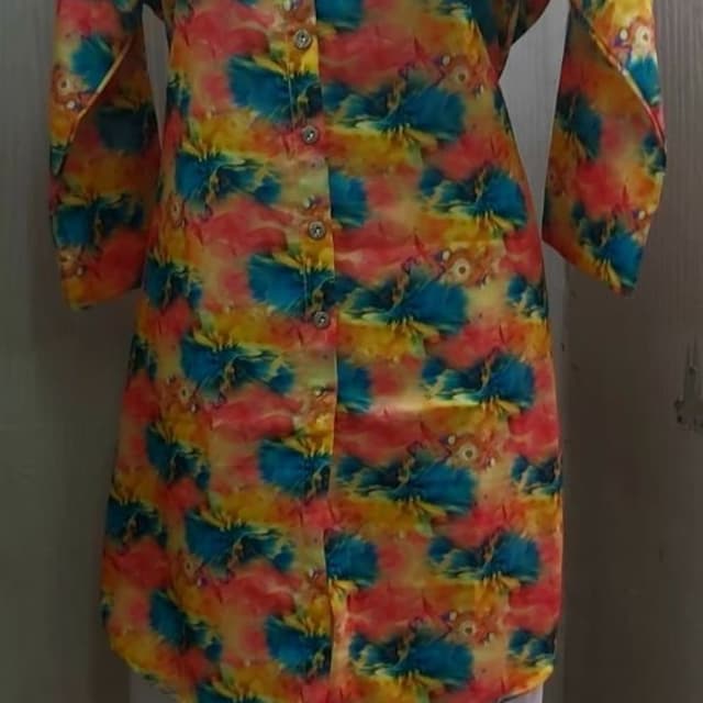 Multicolor, featuring yellow, blue, red, and orange Shirt