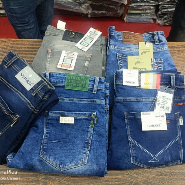 Various shades of Blue and Gray Jeans