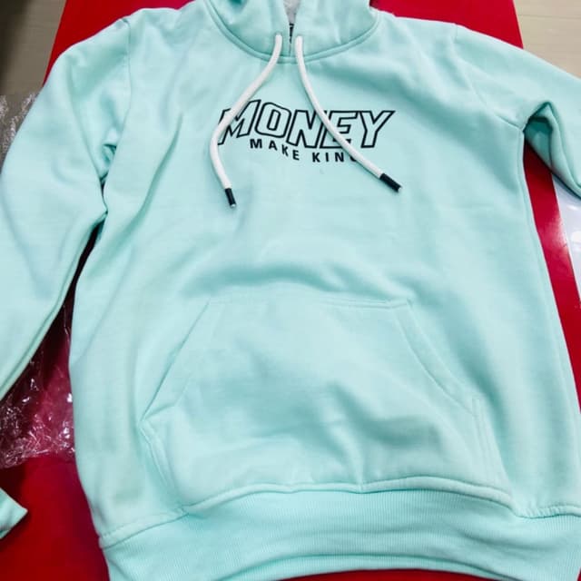 Light Blue with Black and White accents Hoodie
