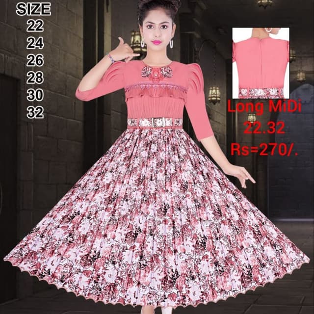 Pink, White, Black Dress