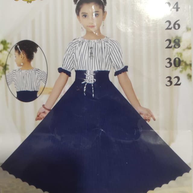 Navy Blue and White Dress