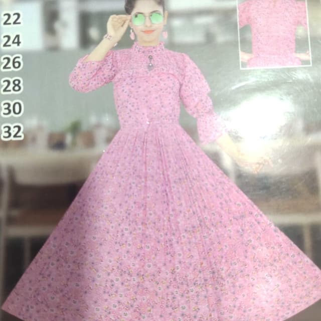 Pink with floral print Dress