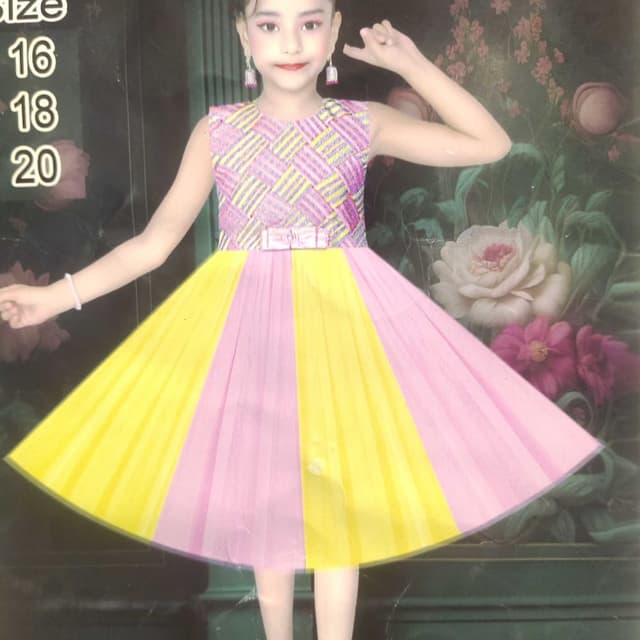 Pink, Yellow, Purple Dress