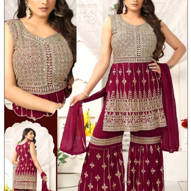 Maroon Salwar Suite