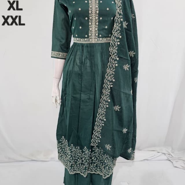 Green Salwar Suite palaza