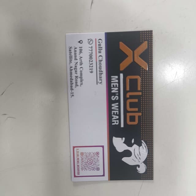 X club mens wear
