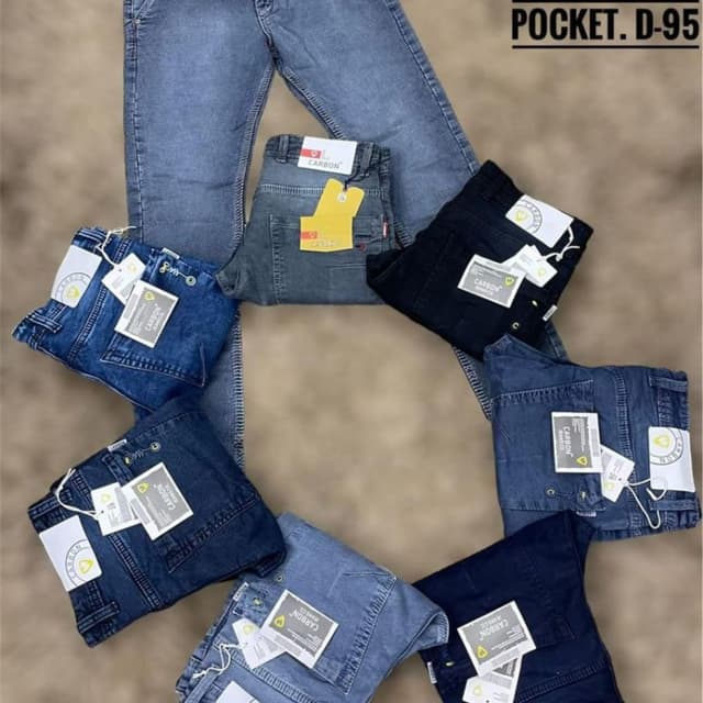 Various shades of blue, black, and gray Jeans