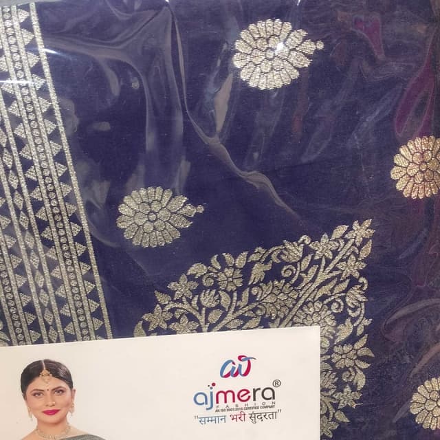 Banarsi blue silk Saree