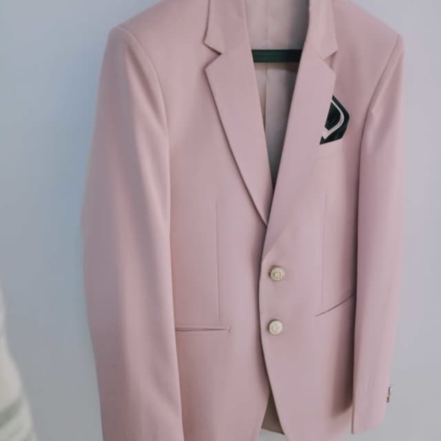 Pale Pink, Green, Black, Gold Blazer