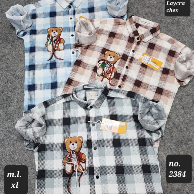 Blue and White, Brown and Beige, Black and White Shirt