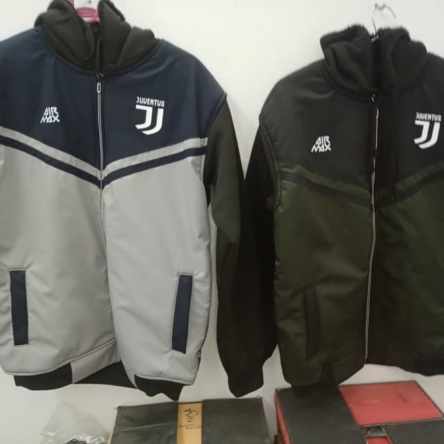 Navy blue, Grey, Black, and Olive Green Jacket