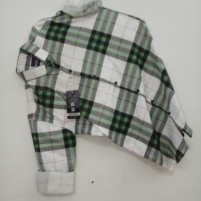 White, Green, Black Shirt