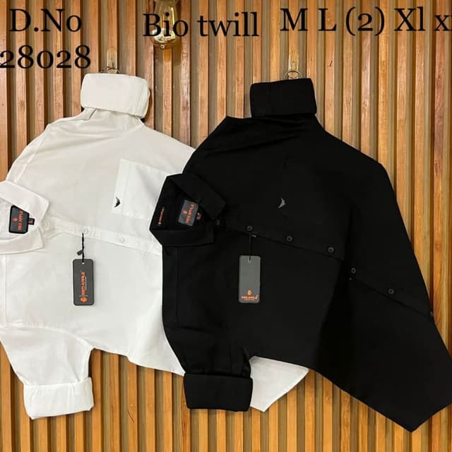 White. black. Shirt branded cotton 