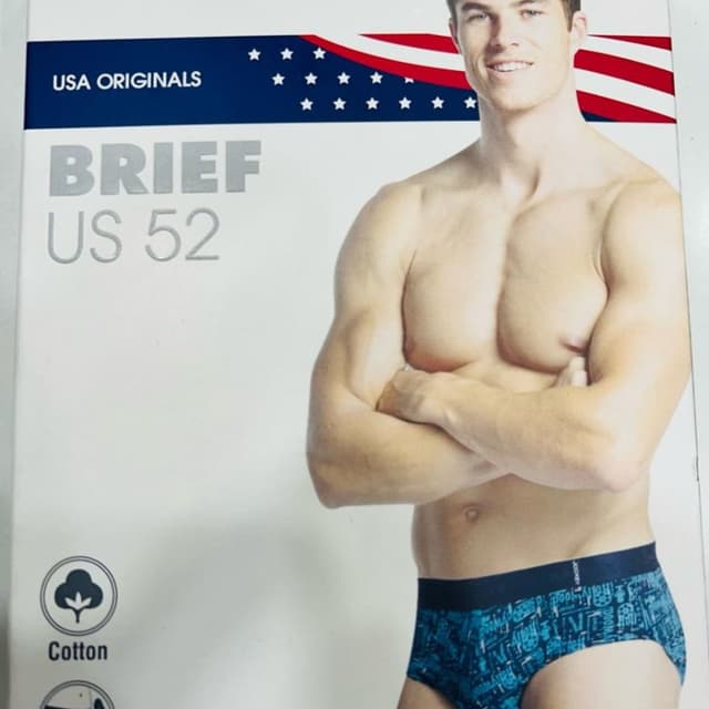 Blue, White Briefs