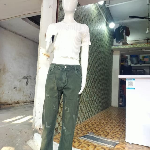 t-shirt with funky baggy jeans 