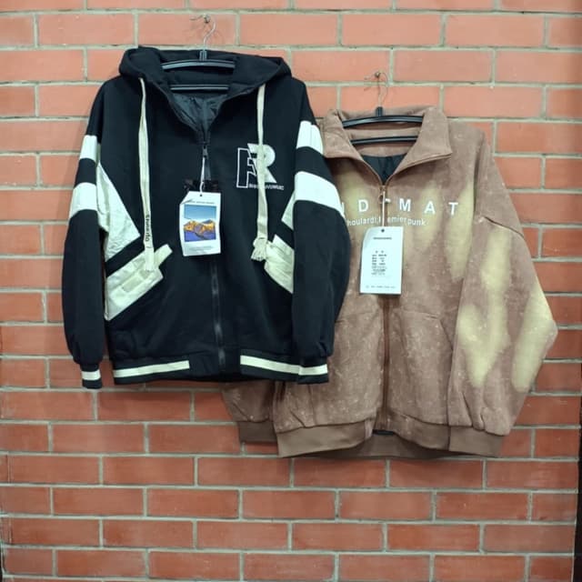 Black, White, Beige, Brown Jacket