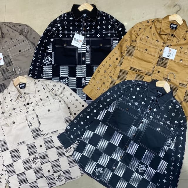 Various - Black/White, Beige/White, Brown/White, Gold/White Shirt