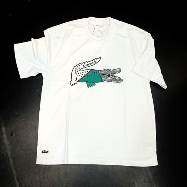 White, Green, Black T-shirt