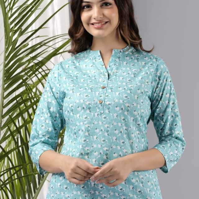 Light Blue and White Kurta