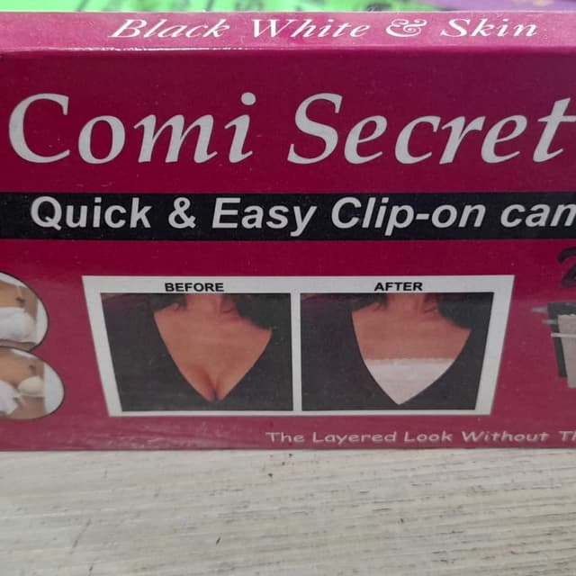 Black, White, Skin Clip-on camisole