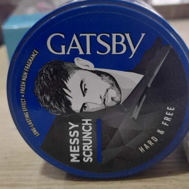 Blue, Black, White Hair Styling Product