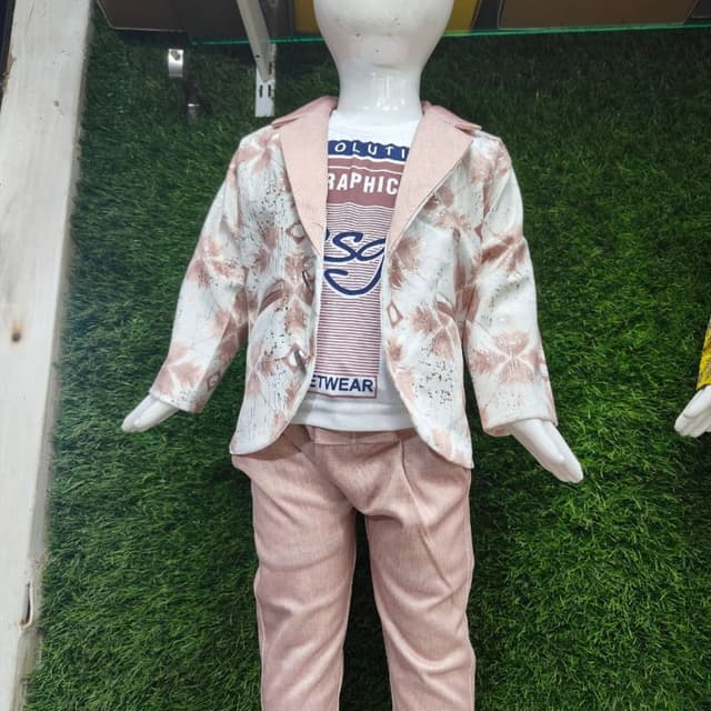 Pink, White, Brown Suit Set